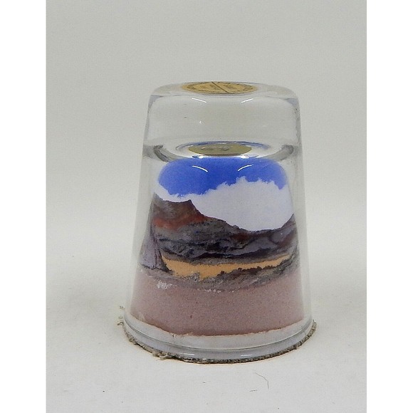 Painted Desert Sands Landscape Shot Glass Paperweight Sculpture Arizona - Picture 2 of 7